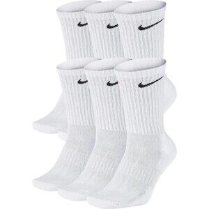 Nike DRI-FIT Everyday Training 6-Pack Crew Socks Large 8-12 White NWT